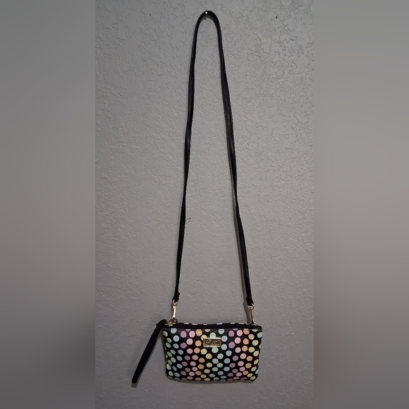 Betsey Johnson Pastel Polka dot Crossbody Purse/Clutch. - Picture 9 of 10